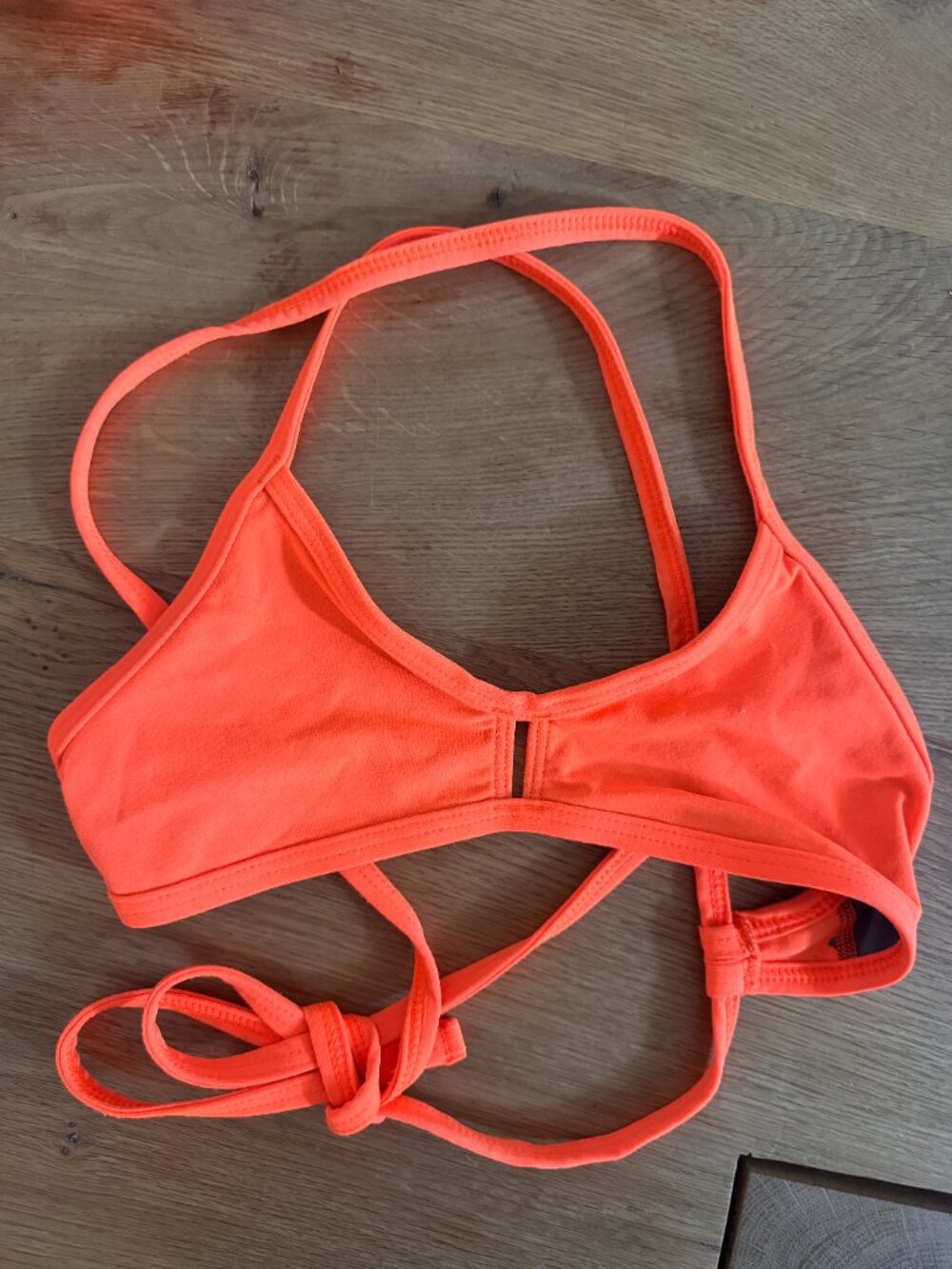 Jolyn Vent Bikini Top — Neon Orange | XS